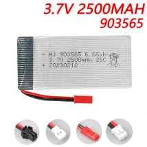 3.7V 2500mAh 903565 polymer lithium battery for model aircraft, remote control aircraft, drone battery, High rate battery parts