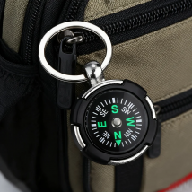 7 Styles Compass Keychain Unisex Outdoor Mountaineering Rock Climbing Emergency Rescue Backpack Pendant Bottle Opener Key Ring
