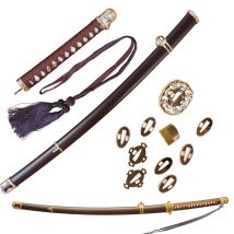 Iron Saya – japanisches Säbel-Militäroffizierschwert, Metallzubehör, Messingmaterial, vergoldetes Gold, Tsuka, neue Markenversorgung