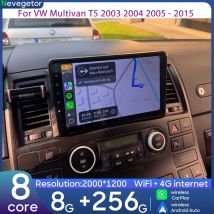 Para VW Volkswagen Multivan T5 2003-2015 reproductor Multimedia de coche reproductor de vídeo GPS navegación Android Auto CarPlay Radio estéreo 2din