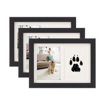 Wooden Pawprint Photo Frame Handmade DIY Safety Printing Pad Dog Paw Print Gift Kit Pet Memorial Gifts for Event Planning