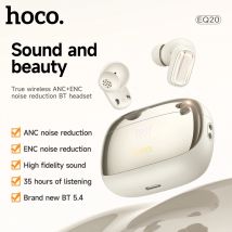 HOCO EQ20 In-Ear ANC Noise Cancelling Wireless Earphones Sports Bluetooth 5.4 Mobile Phone Headphones LED Power Digital Display