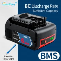 Batteria Waitley 18V per utensile elettrico Bosch batterie ricaricabili professionali agli ioni di litio da 6Ah sostituzione BAT609 accessori elettrici