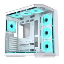 Without Fan Curved Sea View Room ATX Chassis 360 Water-cooled Tempered Glass Suitable for E-sports Internet Host Computer Deskto