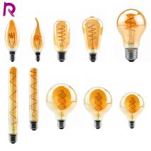 Edison-Glühbirne E27 E14 220V Retro Vintage Edison-Lampe C35 ST64 G80 G95 G125 T225 Spiral-Glühbirne Heimdekoration Filament-Glühbirne