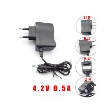 AC 110V 220v To DC 4.2V 0.5A 500ma Power Adapter supply for 3.7V 18650 rechargeable Battery led torch US EU UK AU 3.5*1.35mm