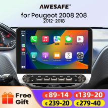 WESAFE Wireless CarPlay Android Auto Radio per Peugeot 2008 208 2012 2013 2014 2015 2016 2017 2018 4G-LTE 8-Croe RDS DSP IPS