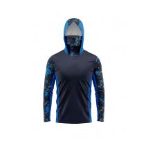 Angeln Shirts Langarm Hoodie UPF 50+ T-shirt Tops Sonnenschutz Jersey Herren Gesichtsmaske Angeln Kleidung