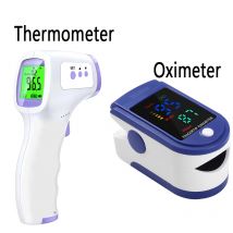 Battery-type Blood Oxygen SPO2 PR Heart Rate Monitoring Oximeter OR Non-contact Human Body Temperature Measuring Ear Thermometer