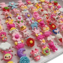 30/100 teile/los Großhandel Hot Mix Stil Party Cosplay Öffnen Einstellen Kinder Finger Ringe Nette Kind Ring Geschenke für mädchen DIY Schmuck