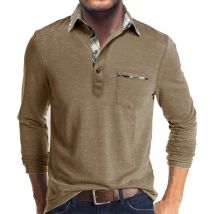 Frühling Herbst männer Lange ärmeln Revers Polo-Shirt Mann Casual Mode Bodenbildung T-shirt Männer Kleidung Polo-Shirts großhandel
