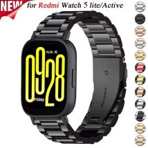 22 mm Edelstahlarmband für Xiaomi Redmi 5 Active Metall-Ersatzarmband für Redmi Watch 5 Active Uhrenarmband-Zubehör