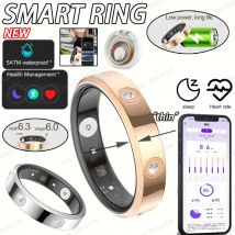 2025 Smart Ring Donna Uomo Super stretto 6,3 mm Frequenza cardiaca Salute Misuratore di stress Monitor IP68 Anelli sportivi di moda impermeabili