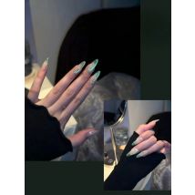 SHAKA 1-6 Stück WS Neuer Eis-Transparenz Aurora Borealis Katzenauge Gel-Nagellack Fortschrittlicher Grüner Glasperlen-Nagellack Nagelkunst-Zubehör