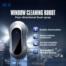 MSS Window Vacuum Robot Cleaner with Dual Ultrasonic Spray,Smart Home Glass Wall Washing,APP&Remote Control for Glass Cleaning
