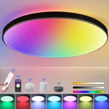 Smart Decken leuchten Haushalts gerät 110V 220V 24W RGB Wifi Control Party Decken leuchte Kronleuchter LED Nachtlichter für Schlafzimmer
