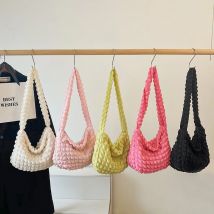 Neue Damentasche, modische Cloud-Cross-Taschen mit großem Fassungsvermögen, Luftpolster-Einkaufstasche, plissierte, lässige Puff-Umhängetasche für Pendler und Nische