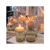 Klarer Zylinder-Kerzenhalter aus Glas, Säule, hohes Borosilikatglas, Kerzenhalter, Vase, Hochzeit, Party, Dekoration (Kerzen nicht im Lieferumfang enthalten)