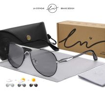 LM Top Marke Qualität Luftfahrt Photochrome Polarisierte Sonnenbrille Für Männer Frauen Chameleon Linsen Anti-Glare Brillen Fahren UV400