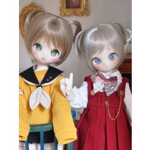 D04-A967 children toy BJD DD SD MSD 1/3 doll Accessoriess wig blue grey Small braids with lovely short hair 1pcs