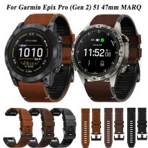 Pasek bransoletowy Epix 2 do zegarka Garmin Epix Pro (Gen 2) 51 mm 47 mm Skóra + Silikonowy pasek do zegarka Fenix 7 6 6X 5 5X Plus 26 22 mm Smartwatch