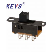 10PCS SS-23D32 2P3T-G5 Double pole three throw 3 position slide switch 6 solder lug pin DIP type without fixed pin black shell