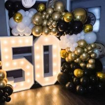 91.5cm gigantyczne światło Led numer urodzinowy figurka 1 urodziny wystrój Baby Shower ślubna 30 40