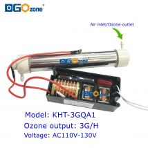 3G/h Ozongeneratoren zur Luft- und Wasserreinigung, Ozonglas/Quarzrohr, Ozonisator, O3-Wasserzelle, 110 V/220 V, KHT-3GQA1/A2