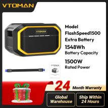 VTOMAN FlashSpeed1500 Batteria aggiuntiva per VTOMAN FlashSpeed1000/FlashSpeed1500 Centrale elettrica per campeggio all'aperto 1548Wh