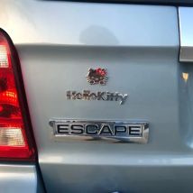 3D Metall Hello Kitty Autoaufkleber Sanrio Cartoon Auto Kratzdekoration Niedliche personalisierte Auto Motorrad Karosserie Dekoration Aufkleber