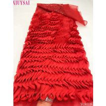 Luxus Französisch Mesh Perlen Spitze Stoff Hohe Qualität Afrikanische Pailletten Bräutigam Spitze Stoffe Für Nigerianischen Hochzeit Kleid 2024