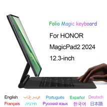 Hintergrundbeleuchtete Touchpad Magic Keyboard für HONOR MagicPad 2 12,3 Zoll 2024 MagicPad 2 ROD2-W09 magnetische Smart Case kabellose Tastatur