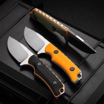 Nóż survivalowy do użytku na zewnątrz, o wysokiej twardości, z prostą ostrzem, z integralnym ostrzem, do użytku w terenie, do samoobrony, do przeprowadzania się po leśnych drogach, mały nóż do