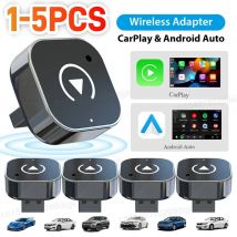 1-5 pezzi Adattatore wireless CarPlay e Android Auto Dongle USB intelligente Connessione automatica Plug Play per iPhone e Android Auto cablate di fabbrica