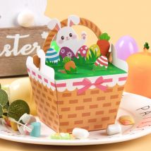 10/20 stücke Niedlichen Häschen Papier Cookie Candy Box Ostern Thema Kaninchen korb ei Geschenk Verpackung Boxen für Kinder Frohe Ostern party Decor