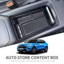 for Ford Mustang Mach-E 2021-2023 Center Console Armrest Storage Box Organizer Holder Accessories BLACK