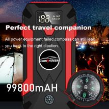 299800mah 1000A Avviatore di emergenza portatile 12V Alimentatore di avviamento di emergenza per automobili ad alta potenza per veicoli a benzina diesel