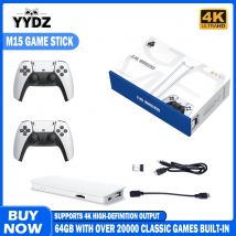 M15 retro konsola do gier 64 GB 20000 + gra 4K wyjście o wysokiej rozdzielczości przenośna gra wideo kij 20 + emulator GBA PS1 gra zręcznościowa