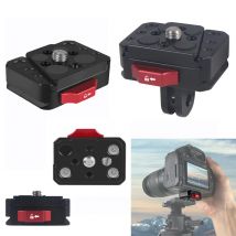 Quick Release Clamp Plate V-Lock Mount 1/4" Screw for 38mm Tripod Head Field Monitor LED Light Camera Adapter