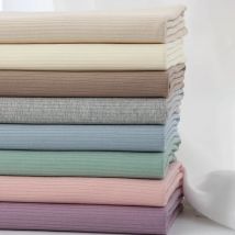 0,5 m/1 m hochwertiger gerippter gestrickter Baumwollstoff zur Herstellung von Kleidern, T-Shirts, Basishemden, weites Bein, Hosen, DIY-Bekleidungsstoffen