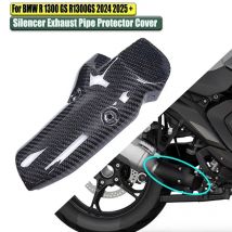 Für BMW R 1300 GS R1300GS 2024 2025 + 100% Volle Carbon Faser Auspuff Haube Rohr Schutz Abdeckung Verkleidung Motorrad zubehör