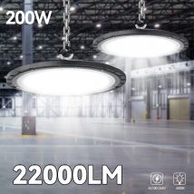 Luci ad alta baia a LED UFO 100W 200W Super Bright AC100-265V IP65 Illuminazione industriale a LED impermeabile per garage Palestra Fabbrica Warehou