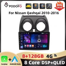 Podofo 2Din 9 ''Car Audio per Nissan Qashqai 2006-2016 lettore multimediale Carplay Android Car WIFI 4G navigazione GPS autoradio