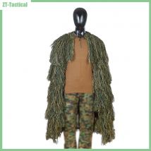 Leichtes Ghillie Poncho taktisches Scharfschützen Ghillie Top für Airsoft Paintball Ghillie Poncho Anzug Wald