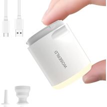 Piccola pompa d'aria portatile ultra-mini per materasso Lampada SOS da campeggio ricaricabile per piscina galleggiante Letto ad aria Anello da nuoto Sacchetto di stoccaggio sottovuoto