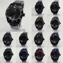 Nh35 schwarz 39mm uhr gehäuse armband edelstahl saphirglas lünette fit nh35 nh36 eta2824 pt5000 werk