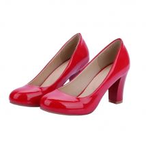 BLXQPYT Damen High Heels Pumps 2026 Mode Große Größe 31-47 Frühling Herbst 4 Farben PU-Leder Party Hochzeitsschuhe 222-7