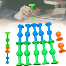 Soft Sticky Suction Dart Fidget Toys Home Interactive Game Pop Silicone Darts Flights Decompression Toy Kids Throwing Toys Party