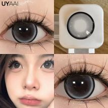 UYAAI Big Eye Black Lenses Kolorowe soczewki kontaktowe do oczu 15mm/14.5mm Brązowy Naturalny kolor oczu Len Szare soczewki Fioletowe soczewki y2k