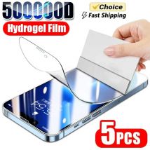 5 pezzi pellicola idrogel a copertura totale per iPhone 13 12 11 14 15 Pro Max protezione schermo per iPhone 16 PRO XR XS MAX 17 8 Plus non in vetro